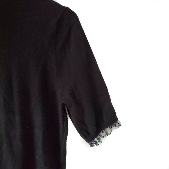 ZARA Knit Lace Short Sleeve Top - XL - Picture 2 of 7